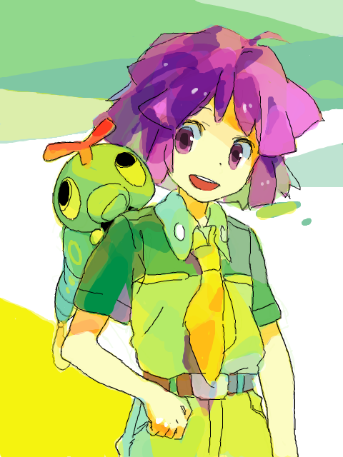 caterpie and bugsy (pokemon and 1 more) drawn by emunise
