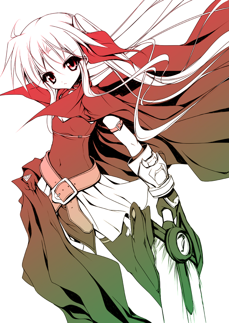 fate testarossa and bardiche (lyrical nanoha and 2 more) drawn by teruui