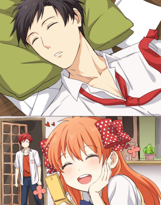 sakura chiyo, nozaki umetarou, and mikoshiba mikoto (gekkan shoujo nozaki-kun) drawn by mery_(yangmalgage)