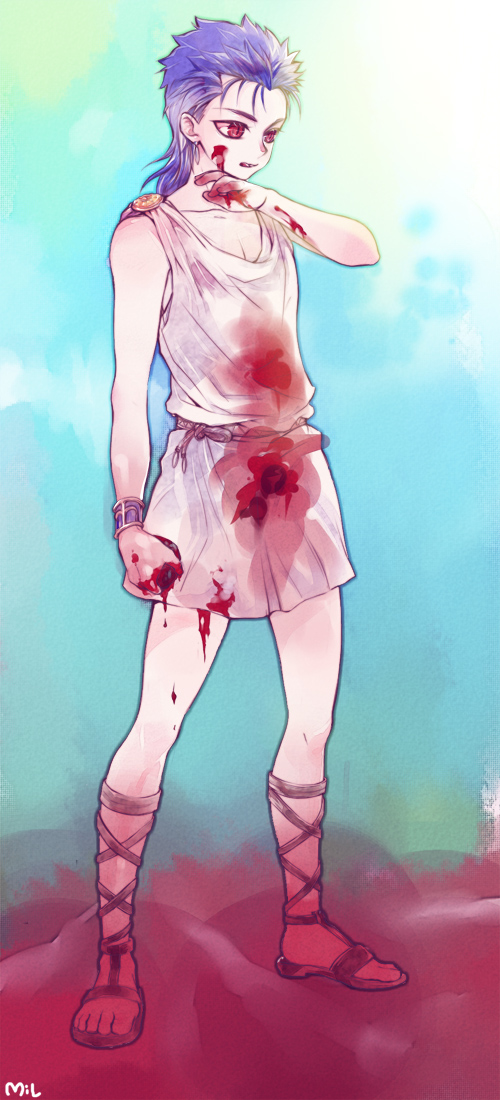 cu chulainn (fate and 1 more) drawn by mil01