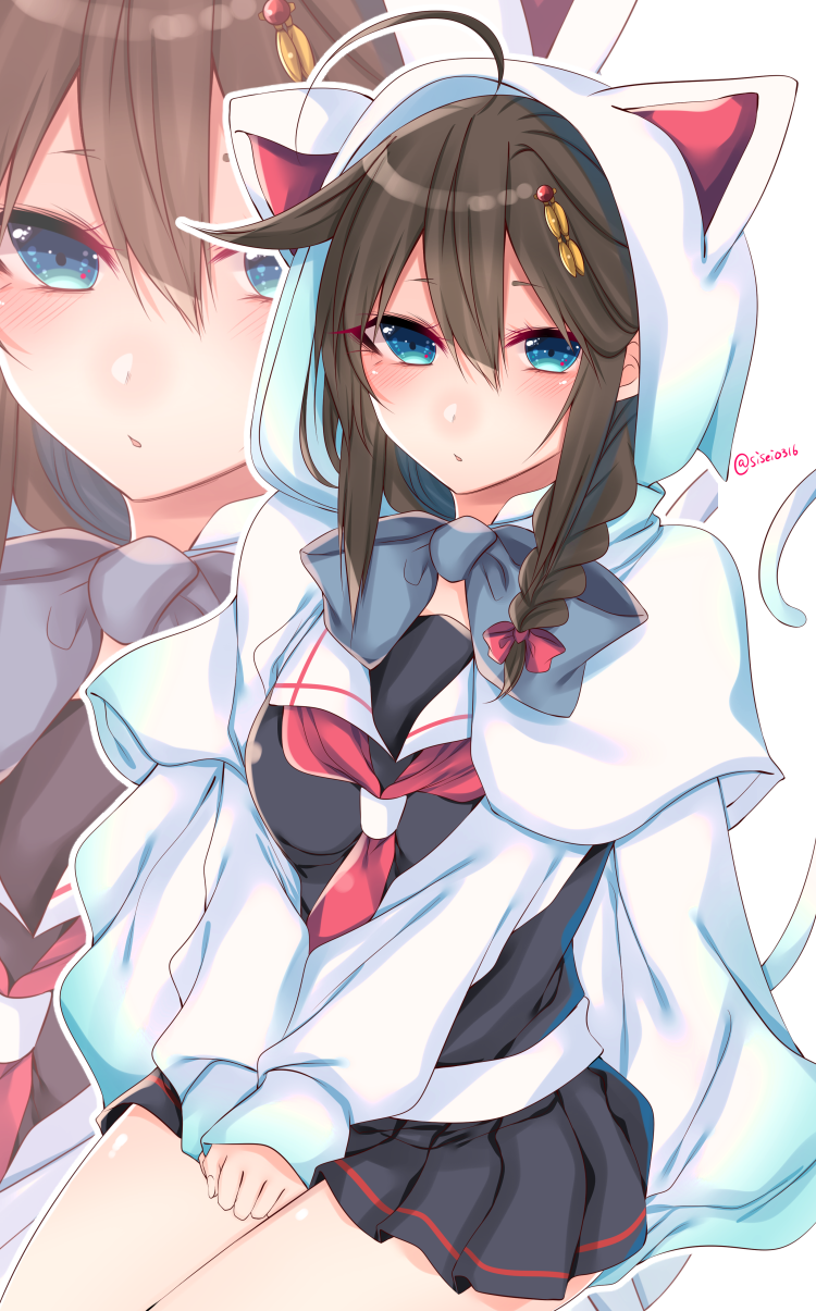 shigure and shigure kai ni (kantai collection) drawn by shisei_(kyuushoku_banchou)