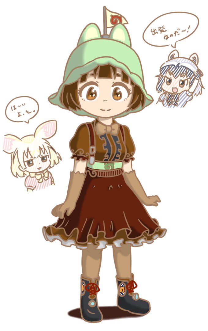 common raccoon and fennec (kemono friends) drawn by appleq