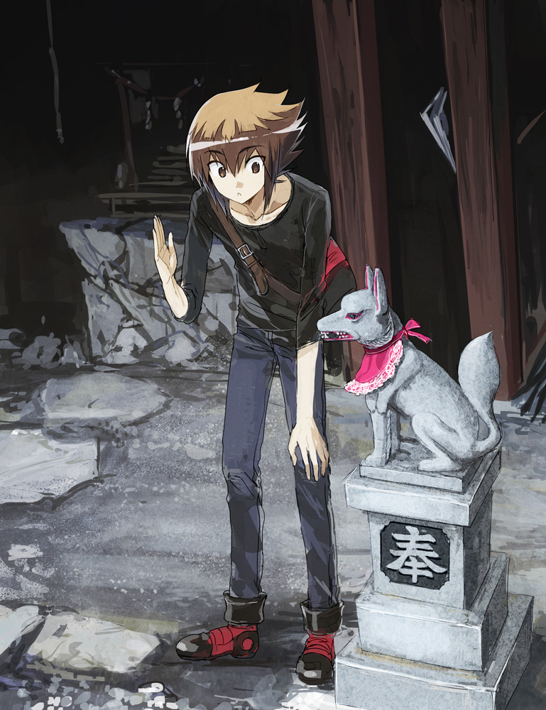 yuki judai (yu-gi-oh! and 1 more) drawn by moribuden