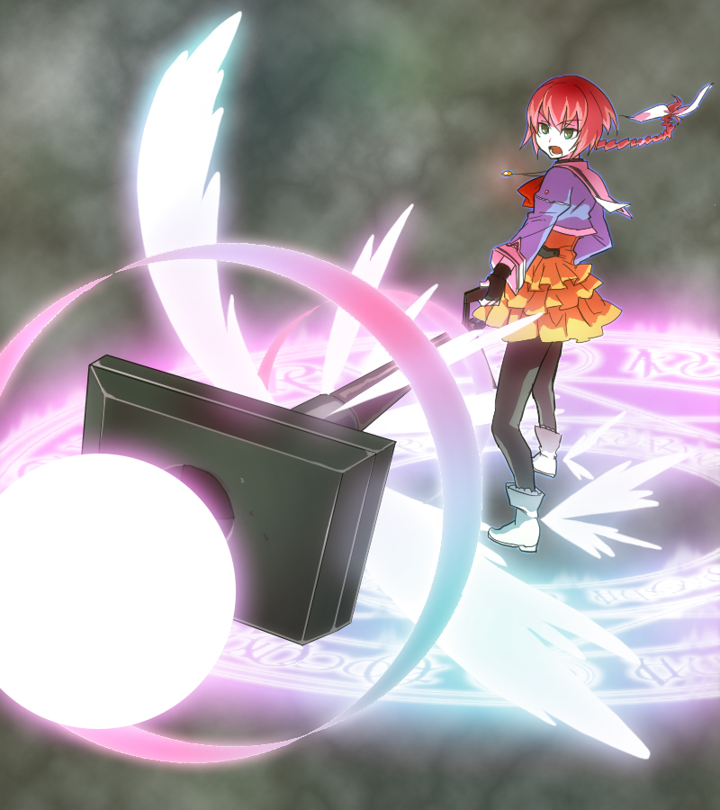 raising heart and suou pavlichenko (lyrical nanoha and 2 more) drawn by sabo_(fuya_2)
