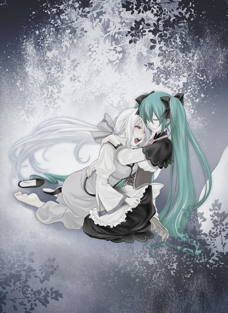 hatsune miku, yowane haku, michaela, and clarith (vocaloid and 3 more) drawn by kitano_tomotoshi
