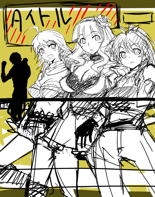 hoshii miki, shijou takane, and ganaha hibiki (idolmaster and 1 more) drawn by michael_f91