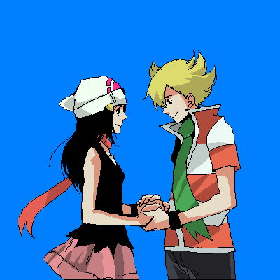 dawn and barry (pokemon and 1 more) drawn by taoru_(t_kiji)