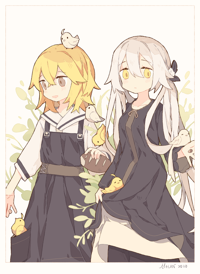 white dove and yellow canary (original) drawn by melanbread