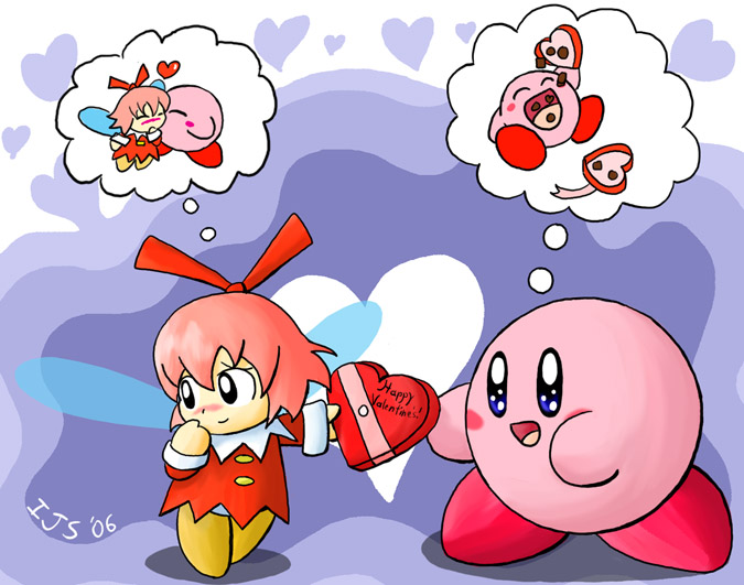 kirby and ribbon (kirby) drawn by ivynajspyder