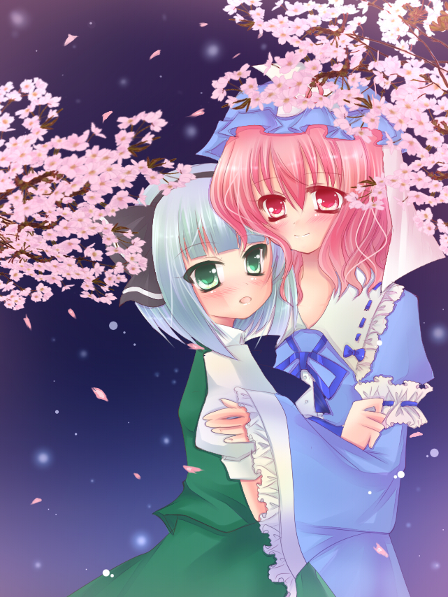 konpaku youmu and saigyouji yuyuko (touhou) drawn by hiri_(hiria753)