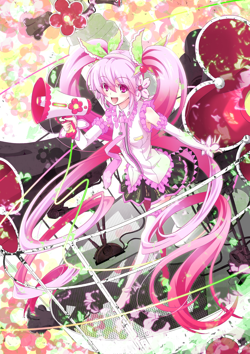 hatsune miku and sakura miku (vocaloid and 1 more) drawn by urabi_(tomatohouse)