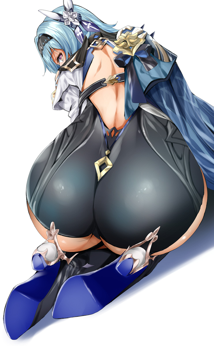 eula (genshin impact) drawn by fumihiko_(fu_mihi_ko)