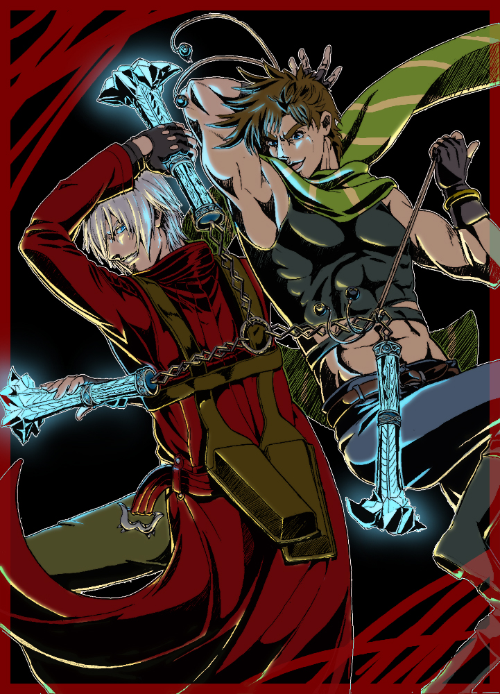 joseph joestar and dante (jojo no kimyou na bouken and 2 more) drawn by watikosan