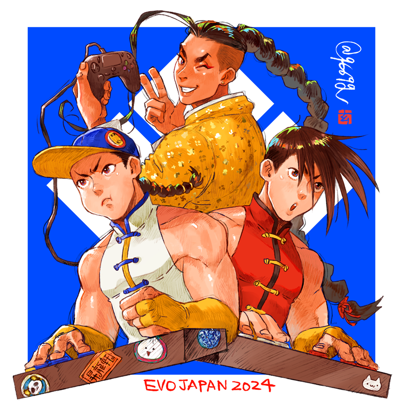 jamie siu, yun lee, and yang lee (street fighter and 2 more) drawn by kurononekojyo