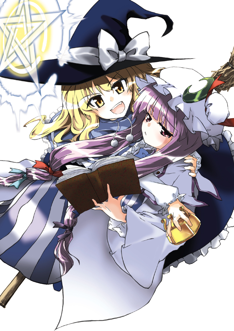 kirisame marisa and patchouli knowledge (touhou) drawn by hiyorimi