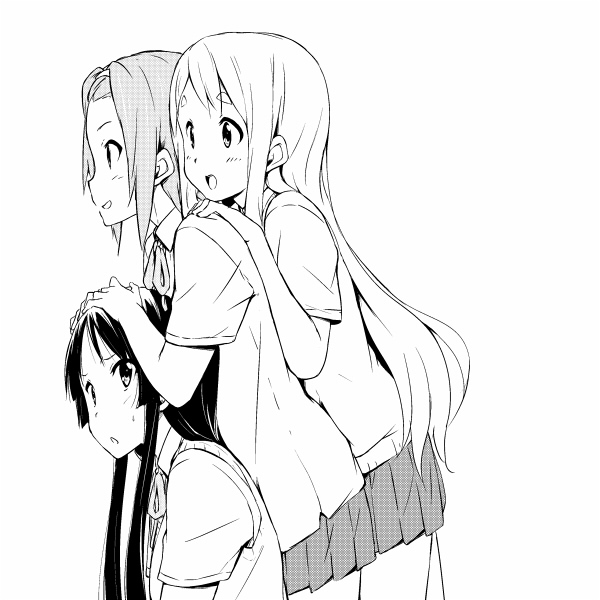 akiyama mio, tainaka ritsu, and kotobuki tsumugi (k-on!) drawn by hamao