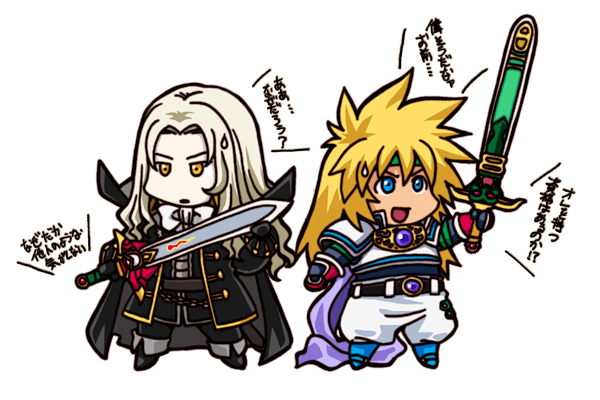 alucard, stahn aileron, and okiayu ryoutarou (tales of and 3 more) drawn by jinny