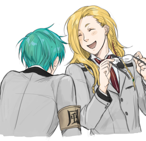 hikami itaru and christopher weatherfield (tokimeki memorial and 2 more) drawn by piyo