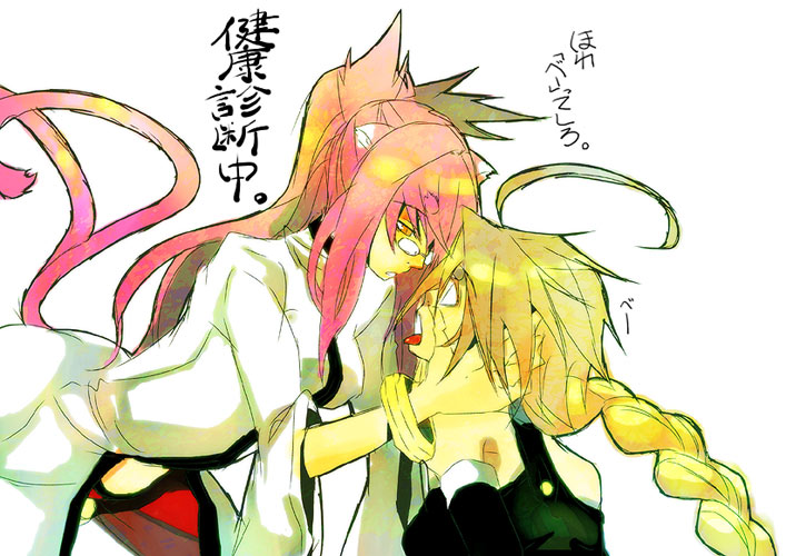 lambda-11 and kokonoe (blazblue) drawn by noran