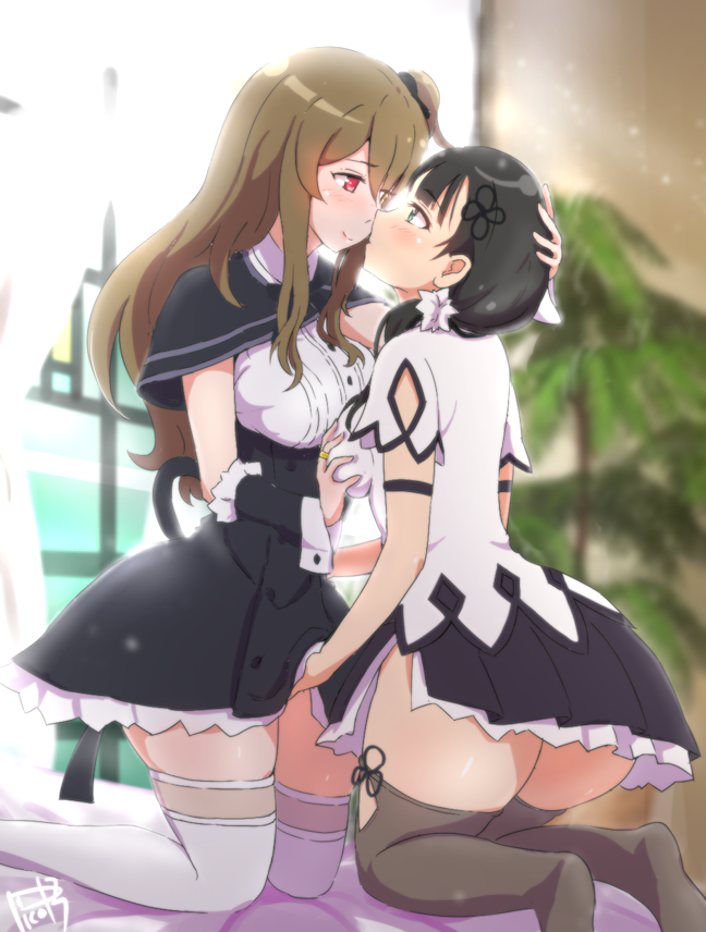 kuo shenlin and wang yujia (assault lily) drawn by picolette_xiii