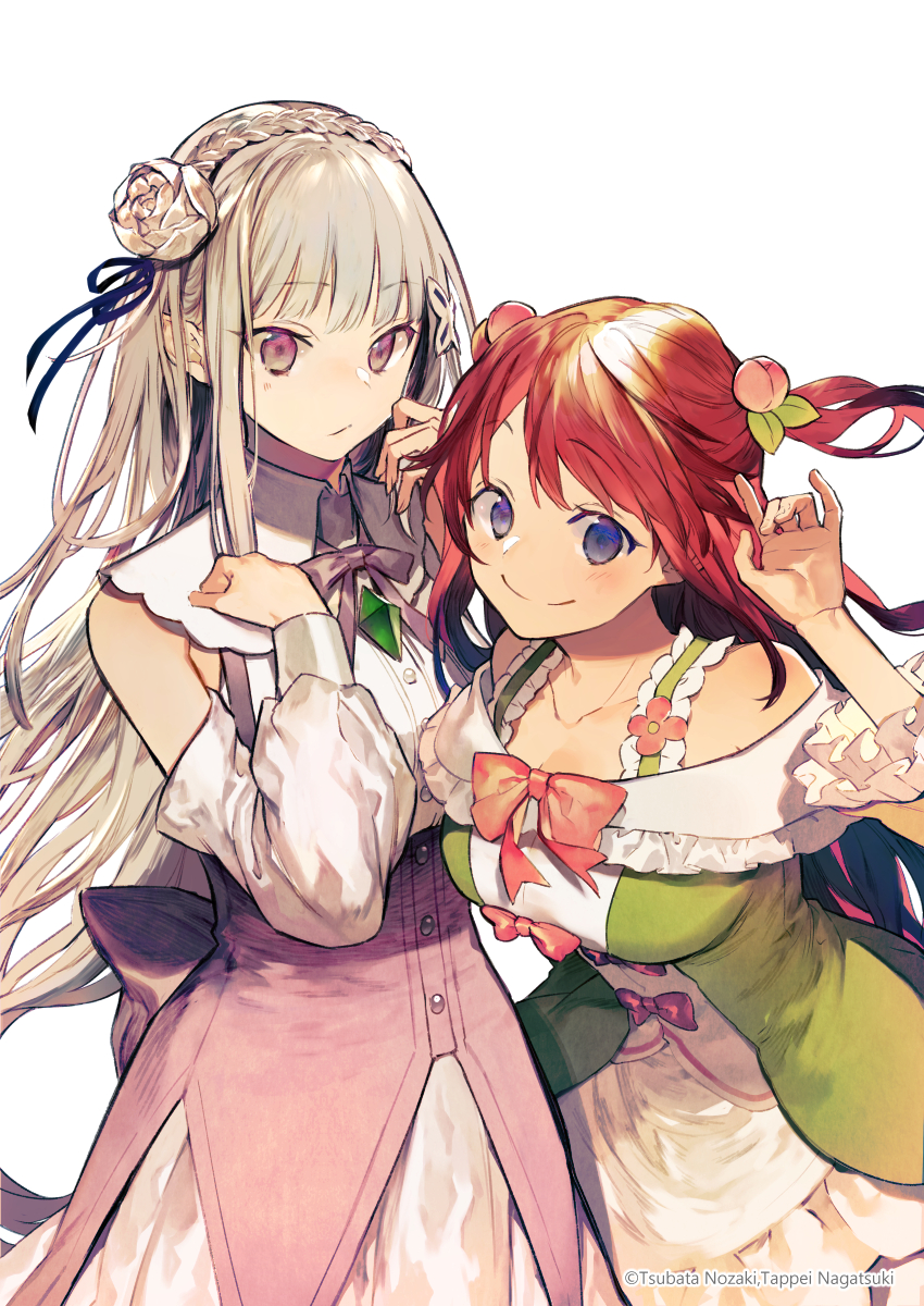 emilia and theresia van astrea (re:zero kara hajimeru isekai seikatsu) drawn by nozaki_tsubata