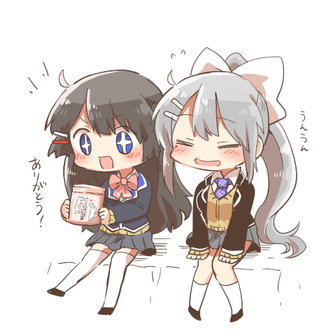 tsukino mito and higuchi kaede (nijisanji) drawn by rebecca_(keinelove)