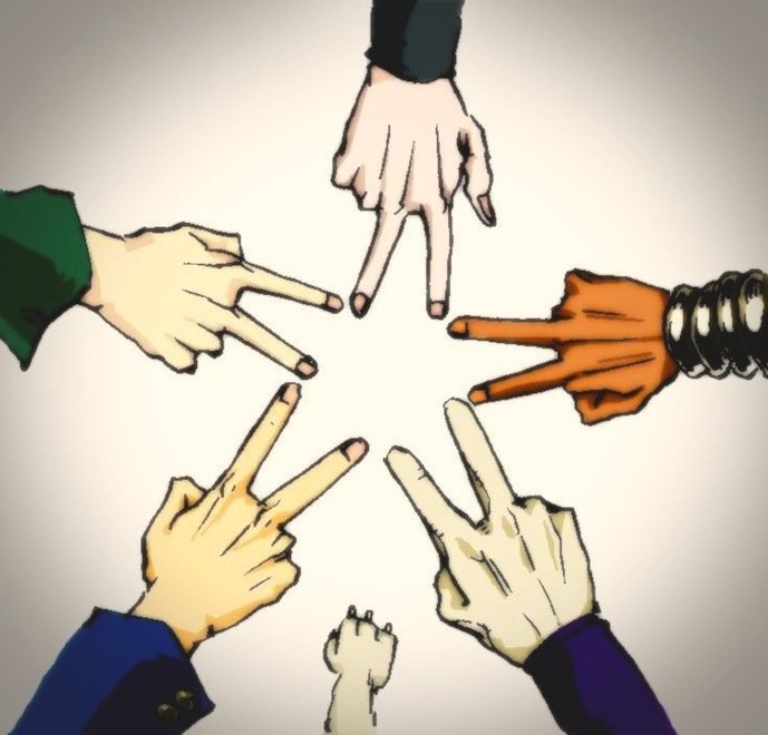joseph joestar, kujo jotaro, kakyoin noriaki, jean pierre polnareff, mohammed avdol, and 1 more (jojo no kimyou na bouken and 1 more) drawn by noro_(notauchi)