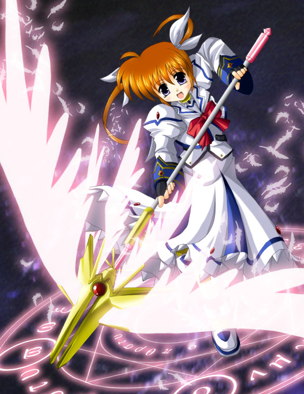 takamachi nanoha and raising heart (lyrical nanoha and 2 more)