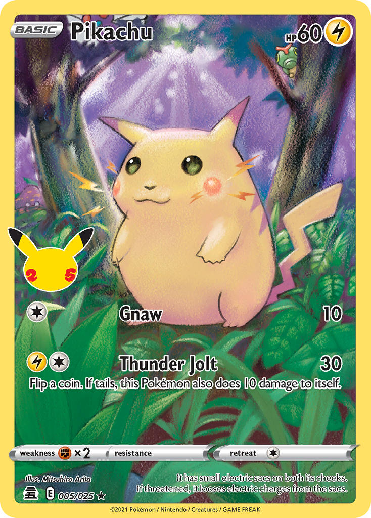 pikachu, oddish, butterfree, caterpie, and parasect (pokemon and 1 more) drawn by arita_mitsuhiro
