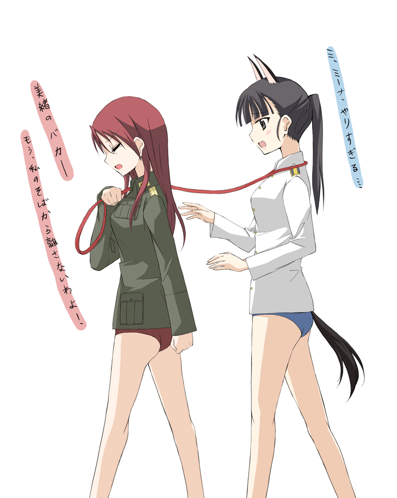 sakamoto mio and minna-dietlinde wilcke (world witches series and 1 more) drawn by kanata_(sentiment)