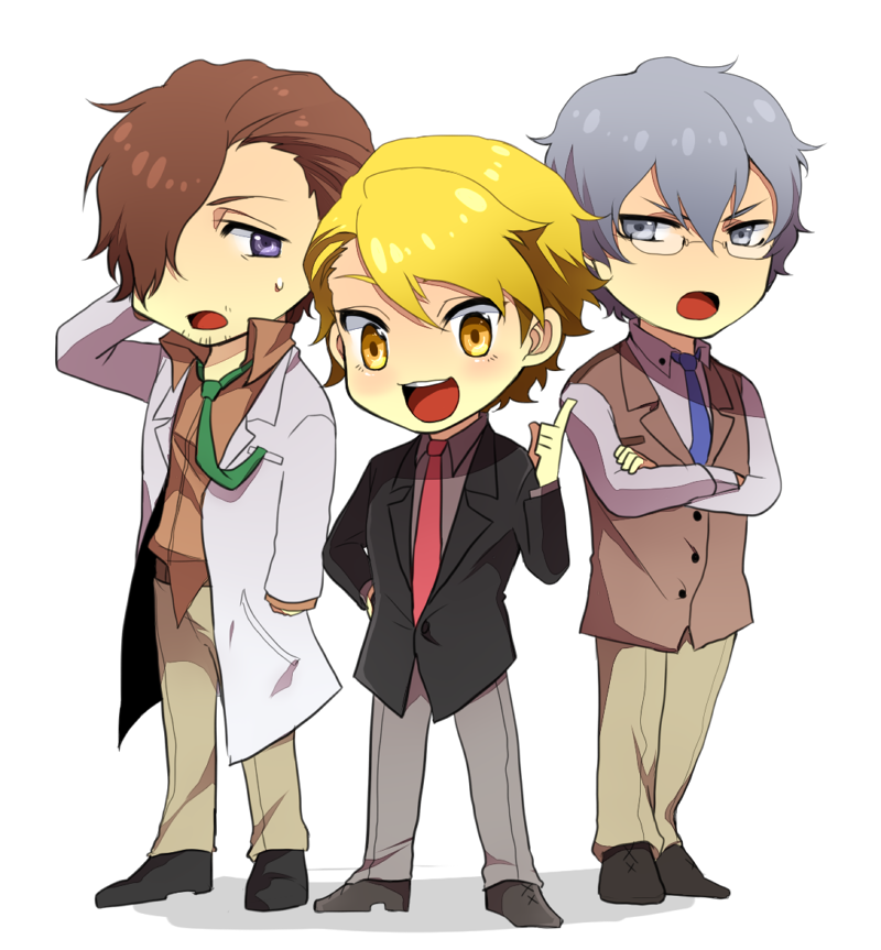 maita rui, yamashita jiro, and hazama michio (idolmaster and 1 more) drawn by asagi_(calenza666)