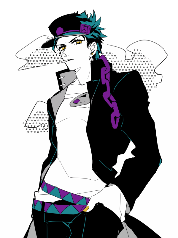 kujo jotaro (jojo no kimyou na bouken and 1 more) drawn by redlark_(r083)