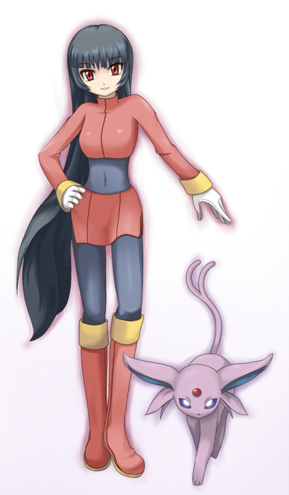 espeon and sabrina (pokemon and 1 more) drawn by ni-jo