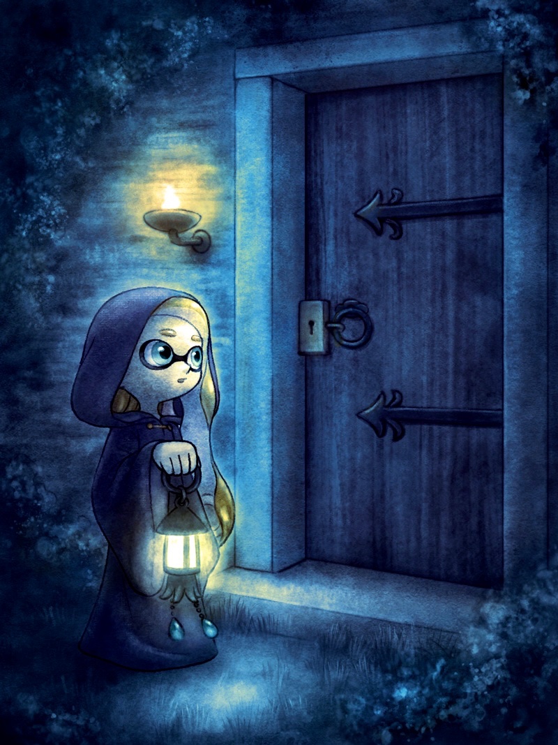 inkling player character and inkling girl (splatoon) drawn by mustard_pudding