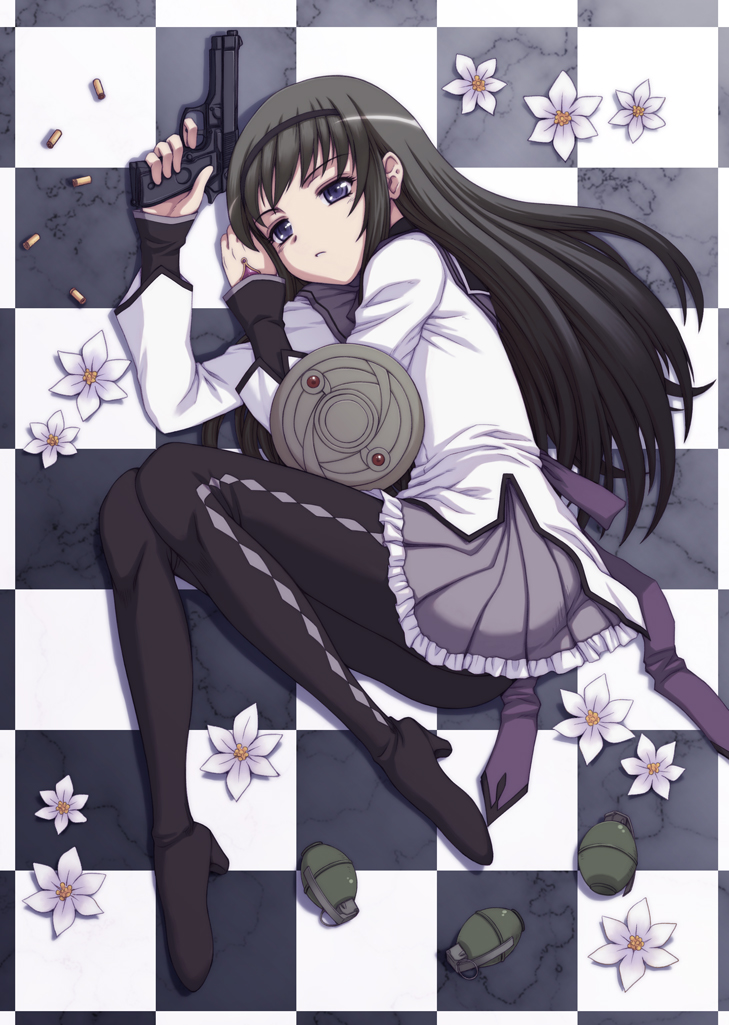 akemi homura (mahou shoujo madoka magica) drawn by orebalgum