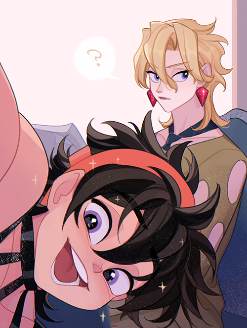 narancia ghirga and pannacotta fugo (jojo no kimyou na bouken and 1 more) drawn by ginmu