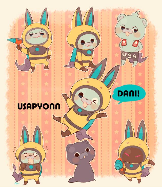 usapyon (youkai watch and 1 more) drawn by chiyoko_(oman1229)