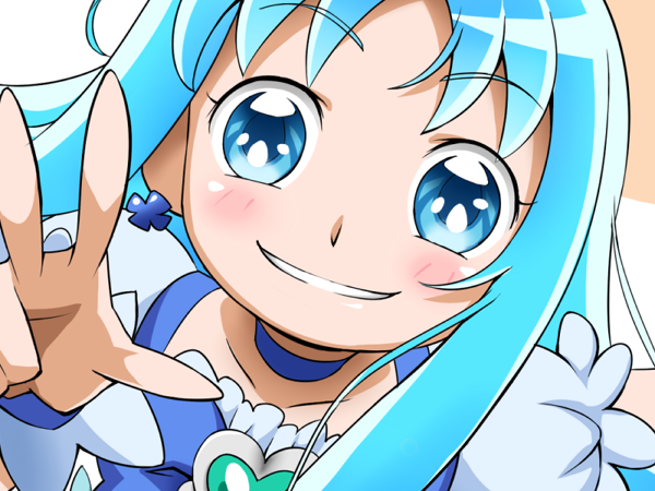kurumi erika and cure marine (precure and 1 more) drawn by rutarou