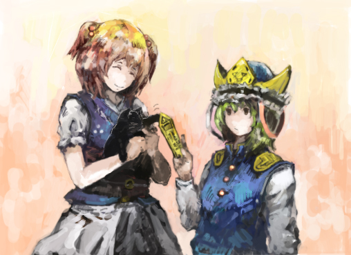shiki eiki and onozuka komachi (touhou) drawn by shoutarou_(tibi2)