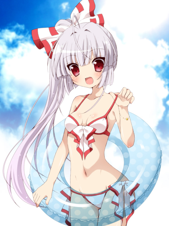 fujiwara no mokou (touhou) drawn by oryuu_aya