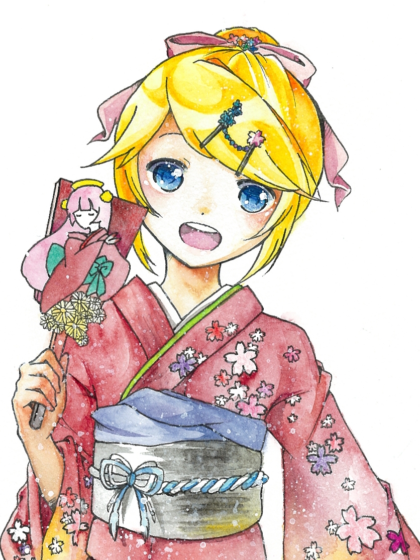 kagamine rin, megurine luka, sudou kayo, and miroku rin (vocaloid and 2 more) drawn by mayo_(mayone-u)