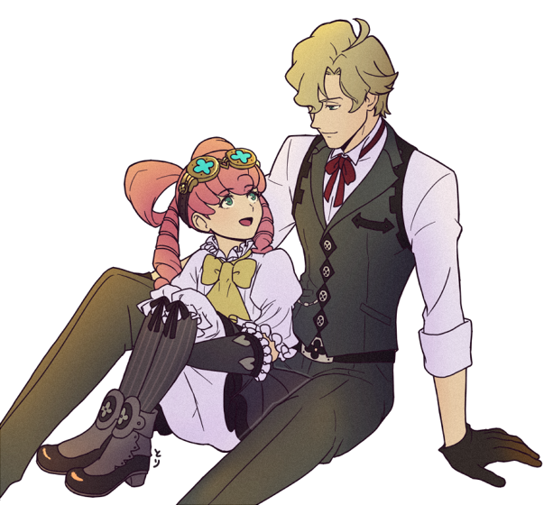 herlock sholmes and iris wilson (ace attorney and 1 more) drawn by tori_(11toritori)