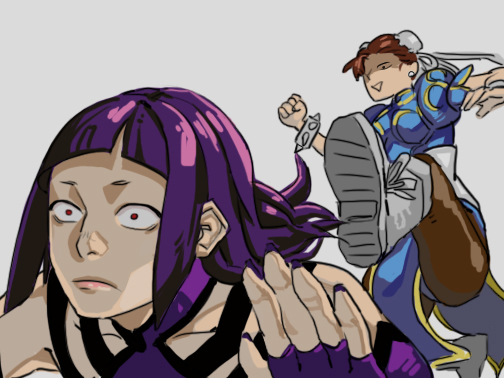 chun-li and han juri (street fighter and 1 more) drawn by bam_(s2leona)