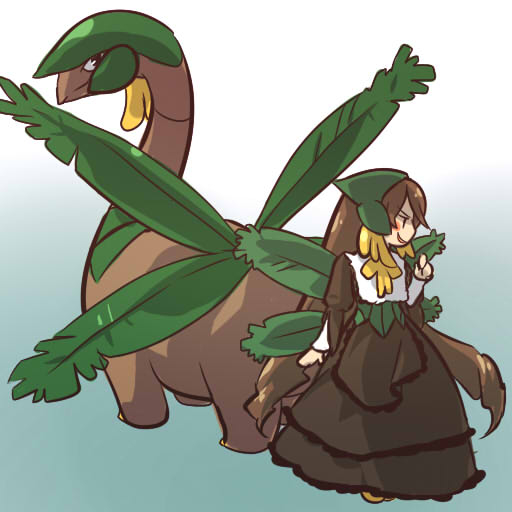 suiseiseki and tropius (pokemon and 1 more) drawn by hitec
