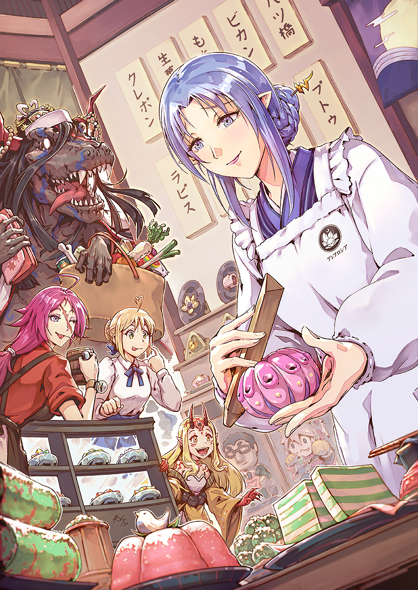 artoria pendragon, saber, ibaraki douji, medea, francis drake, and 1 more (fate and 4 more) drawn by richard_suwono