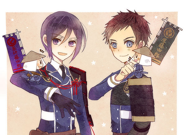 yagen toushirou, atsushi toushirou, and tousou (touken ranbu) drawn by fujimaru_mirai