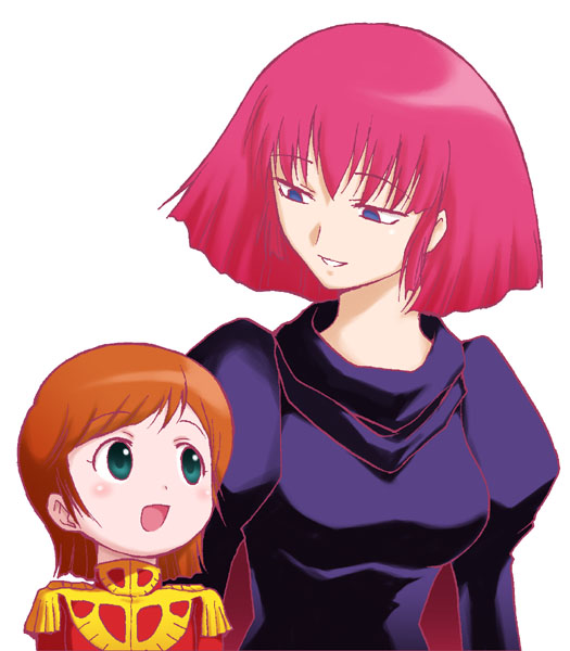 haman karn and mineva lao zabi (gundam and 1 more) drawn by yuuki_shin'ichi
