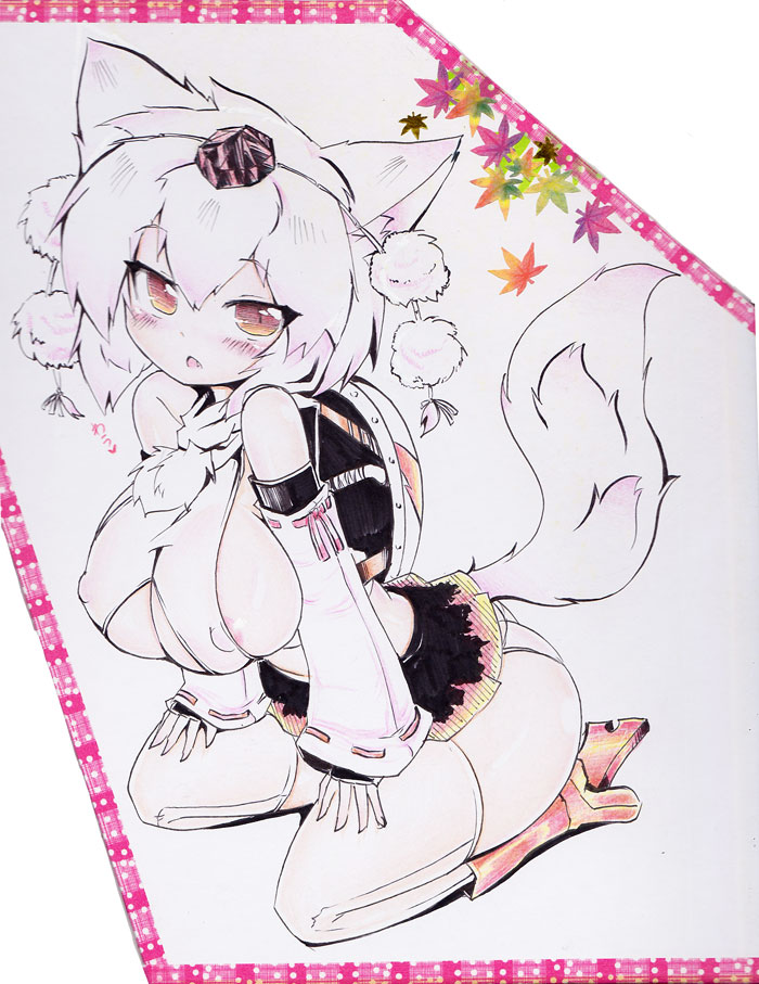 inubashiri momiji (touhou) drawn by okiraku_nikku