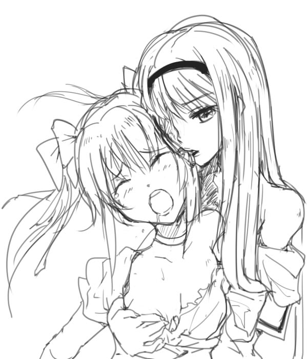akemi homura and kaname madoka (mahou shoujo madoka magica)