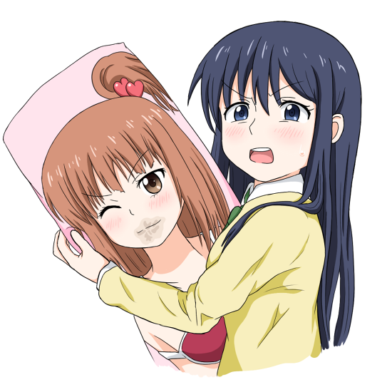maki natsuo and kurahashi riko (love lab) drawn by hamaguri_(hamaguri1234)